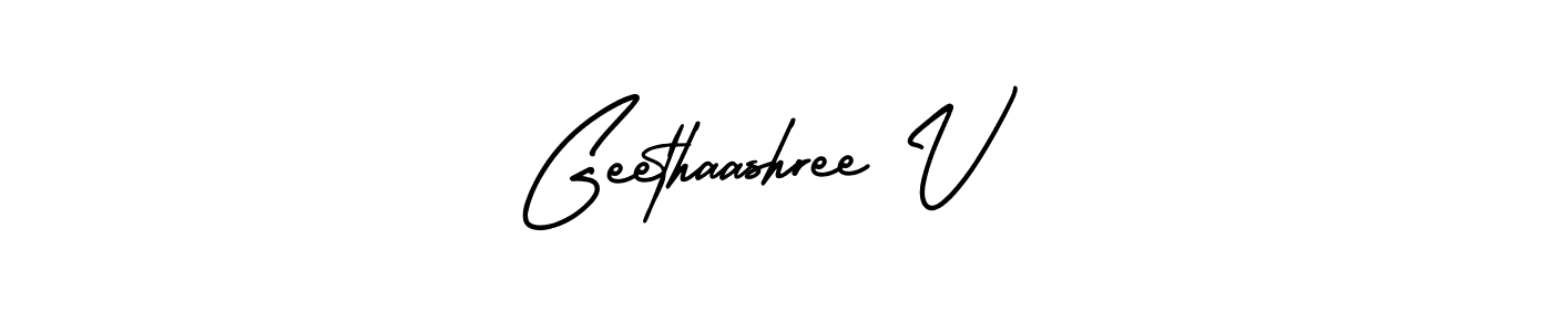 You can use this online signature creator to create a handwritten signature for the name Geethaashree V. This is the best online autograph maker. Geethaashree V signature style 3 images and pictures png