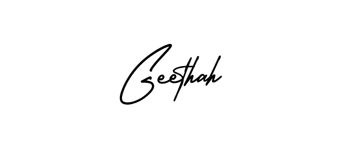 How to make Geethah signature? AmerikaSignatureDemo-Regular is a professional autograph style. Create handwritten signature for Geethah name. Geethah signature style 3 images and pictures png