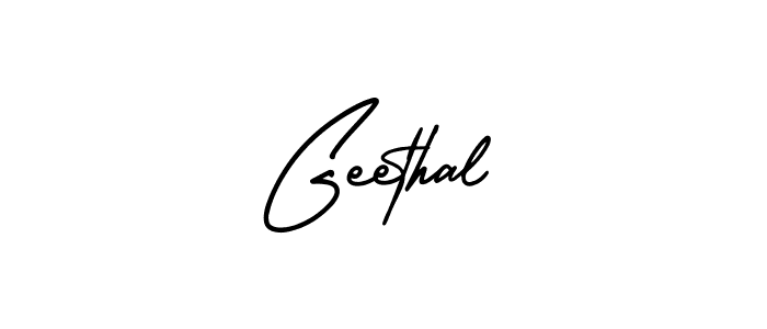 Use a signature maker to create a handwritten signature online. With this signature software, you can design (AmerikaSignatureDemo-Regular) your own signature for name Geethal. Geethal signature style 3 images and pictures png