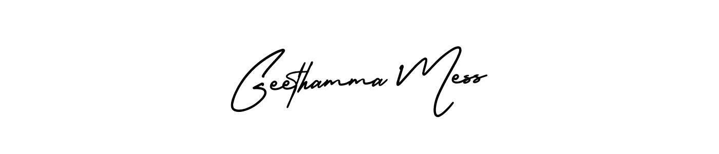 Geethamma Mess stylish signature style. Best Handwritten Sign (AmerikaSignatureDemo-Regular) for my name. Handwritten Signature Collection Ideas for my name Geethamma Mess. Geethamma Mess signature style 3 images and pictures png