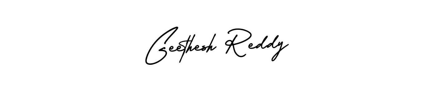 It looks lik you need a new signature style for name Geethesh Reddy. Design unique handwritten (AmerikaSignatureDemo-Regular) signature with our free signature maker in just a few clicks. Geethesh Reddy signature style 3 images and pictures png