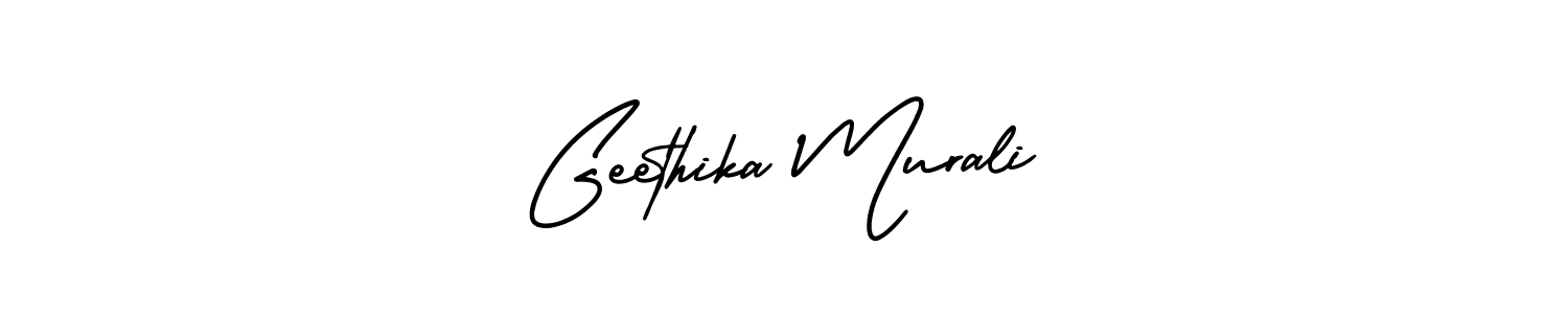 Best and Professional Signature Style for Geethika Murali. AmerikaSignatureDemo-Regular Best Signature Style Collection. Geethika Murali signature style 3 images and pictures png