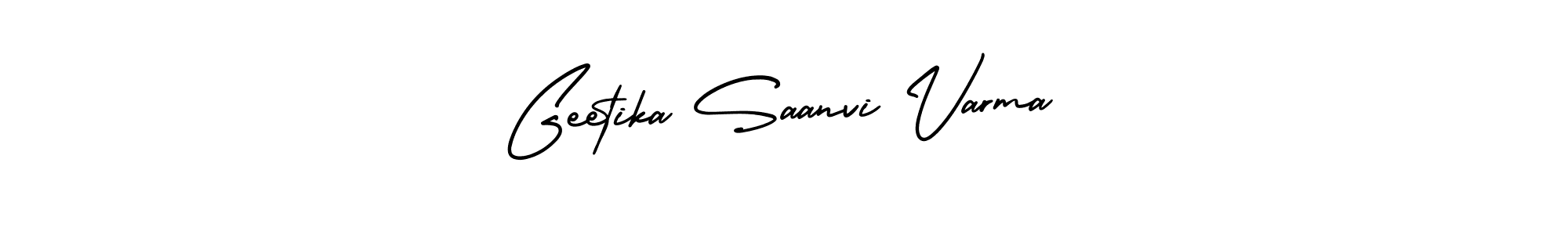 Design your own signature with our free online signature maker. With this signature software, you can create a handwritten (AmerikaSignatureDemo-Regular) signature for name Geetika Saanvi Varma. Geetika Saanvi Varma signature style 3 images and pictures png