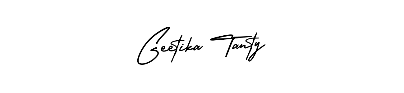 How to make Geetika Tanty name signature. Use AmerikaSignatureDemo-Regular style for creating short signs online. This is the latest handwritten sign. Geetika Tanty signature style 3 images and pictures png