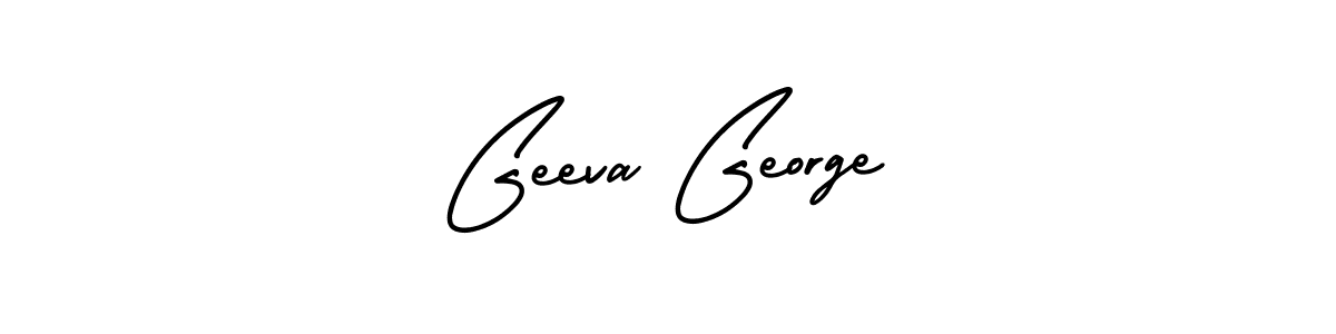 This is the best signature style for the Geeva George name. Also you like these signature font (AmerikaSignatureDemo-Regular). Mix name signature. Geeva George signature style 3 images and pictures png