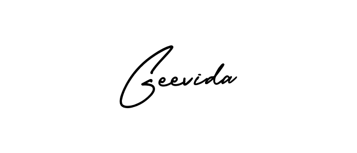 The best way (AmerikaSignatureDemo-Regular) to make a short signature is to pick only two or three words in your name. The name Geevida include a total of six letters. For converting this name. Geevida signature style 3 images and pictures png