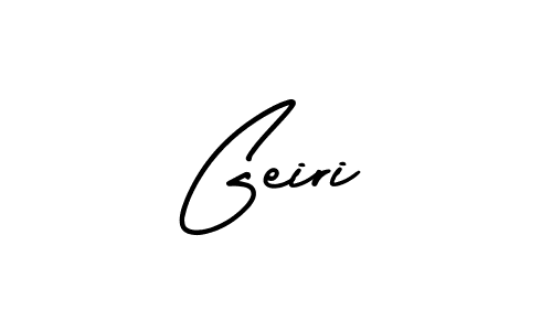 How to make Geiri name signature. Use AmerikaSignatureDemo-Regular style for creating short signs online. This is the latest handwritten sign. Geiri signature style 3 images and pictures png