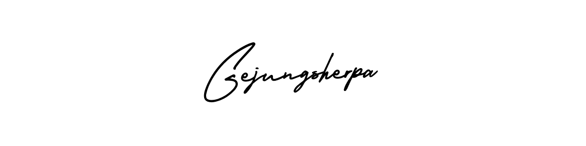 Design your own signature with our free online signature maker. With this signature software, you can create a handwritten (AmerikaSignatureDemo-Regular) signature for name Gejungsherpa. Gejungsherpa signature style 3 images and pictures png