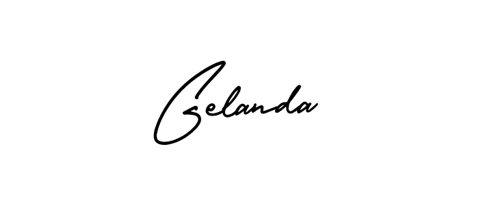 Make a beautiful signature design for name Gelanda. With this signature (AmerikaSignatureDemo-Regular) style, you can create a handwritten signature for free. Gelanda signature style 3 images and pictures png