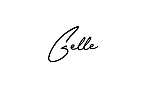 You should practise on your own different ways (AmerikaSignatureDemo-Regular) to write your name (Gelle) in signature. don't let someone else do it for you. Gelle signature style 3 images and pictures png