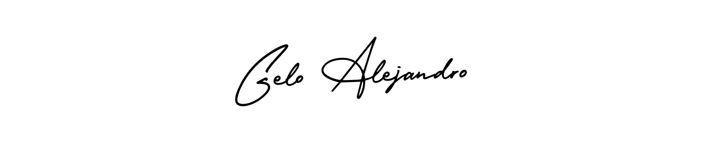 Also You can easily find your signature by using the search form. We will create Gelo Alejandro name handwritten signature images for you free of cost using AmerikaSignatureDemo-Regular sign style. Gelo Alejandro signature style 3 images and pictures png