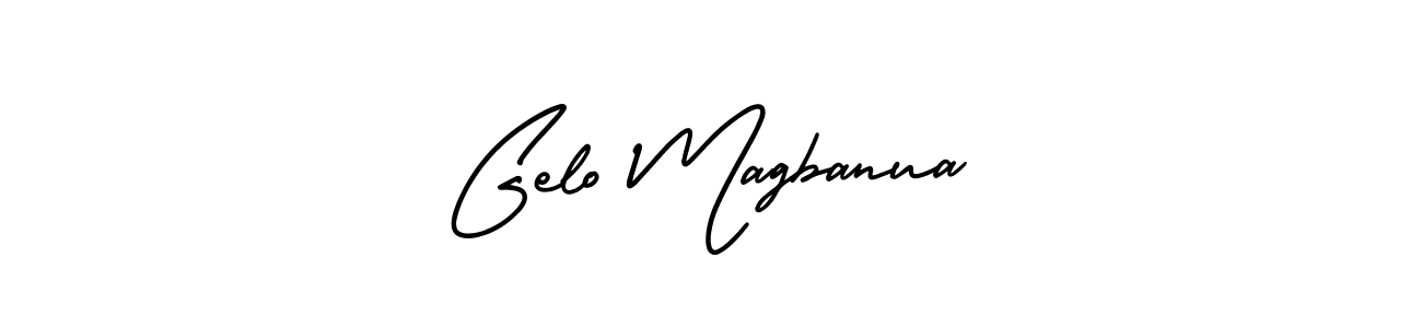 How to Draw Gelo Magbanua signature style? AmerikaSignatureDemo-Regular is a latest design signature styles for name Gelo Magbanua. Gelo Magbanua signature style 3 images and pictures png