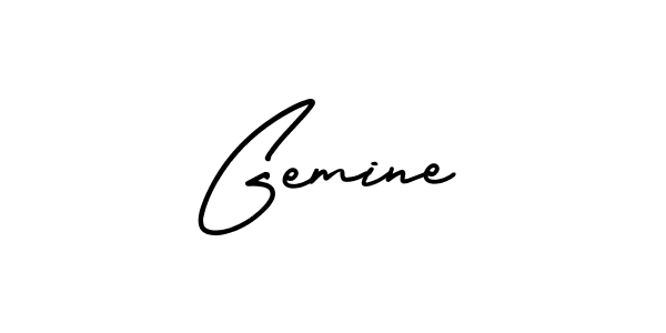 Gemine stylish signature style. Best Handwritten Sign (AmerikaSignatureDemo-Regular) for my name. Handwritten Signature Collection Ideas for my name Gemine. Gemine signature style 3 images and pictures png