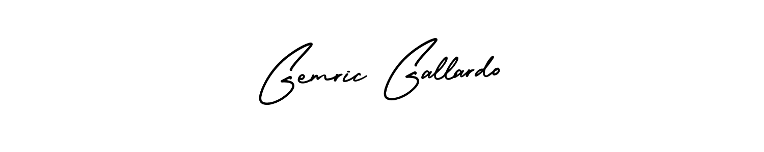 Make a beautiful signature design for name Gemric Gallardo. With this signature (AmerikaSignatureDemo-Regular) style, you can create a handwritten signature for free. Gemric Gallardo signature style 3 images and pictures png