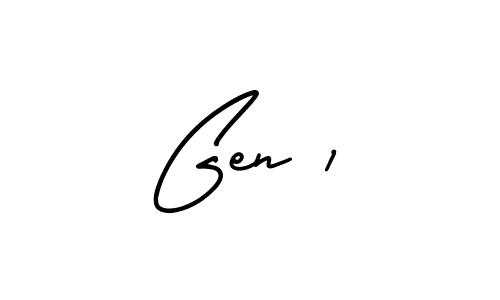Design your own signature with our free online signature maker. With this signature software, you can create a handwritten (AmerikaSignatureDemo-Regular) signature for name Gen 1. Gen 1 signature style 3 images and pictures png