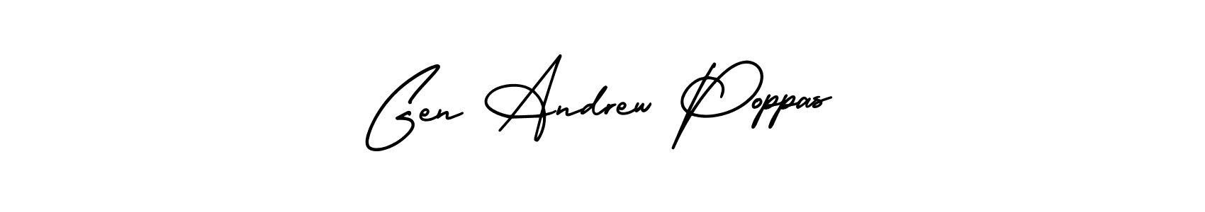 Also You can easily find your signature by using the search form. We will create Gen Andrew Poppas name handwritten signature images for you free of cost using AmerikaSignatureDemo-Regular sign style. Gen Andrew Poppas signature style 3 images and pictures png