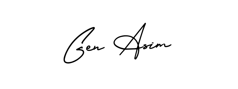 Make a short Gen Asim signature style. Manage your documents anywhere anytime using AmerikaSignatureDemo-Regular. Create and add eSignatures, submit forms, share and send files easily. Gen Asim signature style 3 images and pictures png
