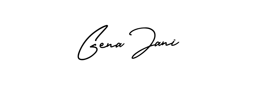 Also You can easily find your signature by using the search form. We will create Gena Jani name handwritten signature images for you free of cost using AmerikaSignatureDemo-Regular sign style. Gena Jani signature style 3 images and pictures png