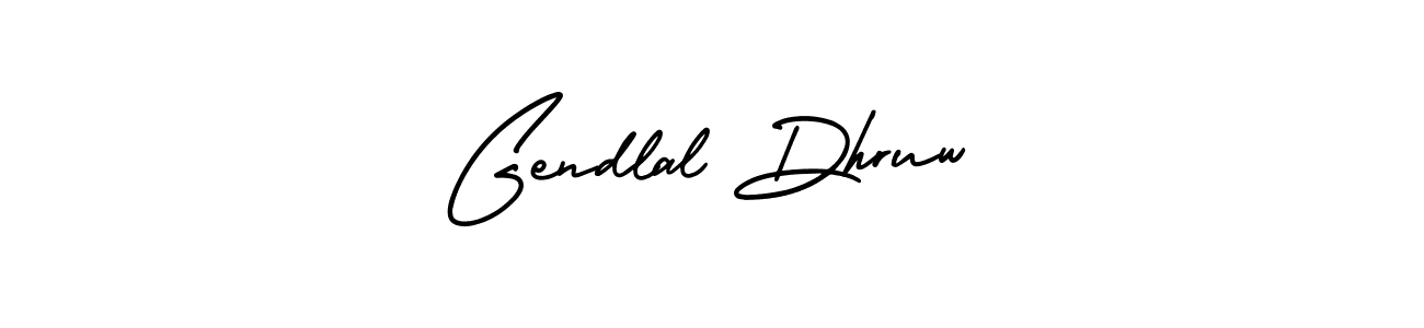 Gendlal Dhruw stylish signature style. Best Handwritten Sign (AmerikaSignatureDemo-Regular) for my name. Handwritten Signature Collection Ideas for my name Gendlal Dhruw. Gendlal Dhruw signature style 3 images and pictures png