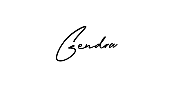 You should practise on your own different ways (AmerikaSignatureDemo-Regular) to write your name (Gendra) in signature. don't let someone else do it for you. Gendra signature style 3 images and pictures png