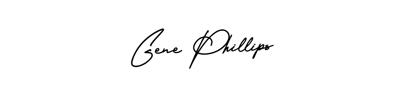 Create a beautiful signature design for name Gene Phillips. With this signature (AmerikaSignatureDemo-Regular) fonts, you can make a handwritten signature for free. Gene Phillips signature style 3 images and pictures png