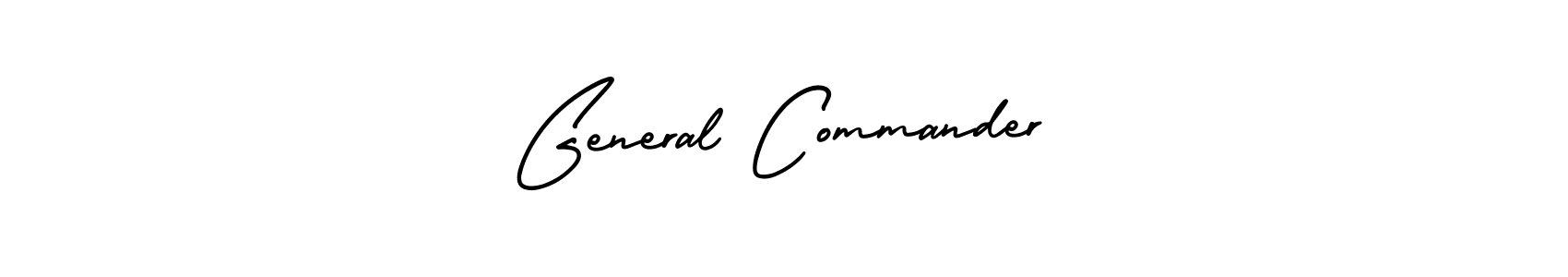 How to make General Commander name signature. Use AmerikaSignatureDemo-Regular style for creating short signs online. This is the latest handwritten sign. General Commander signature style 3 images and pictures png