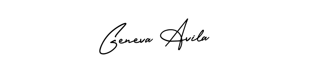 Best and Professional Signature Style for Geneva Avila. AmerikaSignatureDemo-Regular Best Signature Style Collection. Geneva Avila signature style 3 images and pictures png