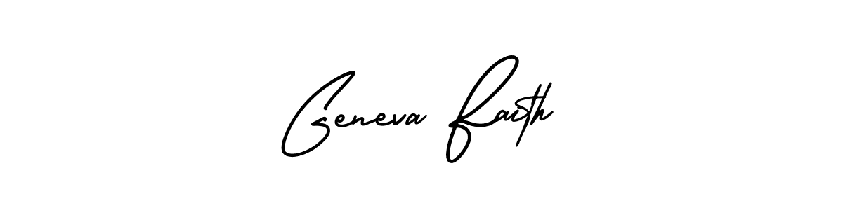 Geneva Faith stylish signature style. Best Handwritten Sign (AmerikaSignatureDemo-Regular) for my name. Handwritten Signature Collection Ideas for my name Geneva Faith. Geneva Faith signature style 3 images and pictures png