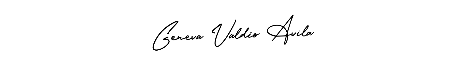 Design your own signature with our free online signature maker. With this signature software, you can create a handwritten (AmerikaSignatureDemo-Regular) signature for name Geneva Valdis Avila. Geneva Valdis Avila signature style 3 images and pictures png