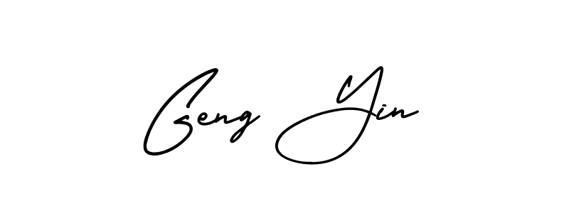 Also You can easily find your signature by using the search form. We will create Geng Yin name handwritten signature images for you free of cost using AmerikaSignatureDemo-Regular sign style. Geng Yin signature style 3 images and pictures png