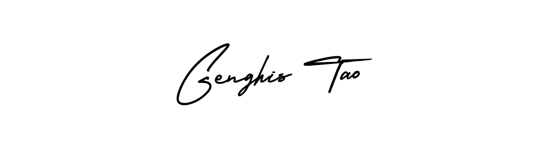 Use a signature maker to create a handwritten signature online. With this signature software, you can design (AmerikaSignatureDemo-Regular) your own signature for name Genghis Tao. Genghis Tao signature style 3 images and pictures png