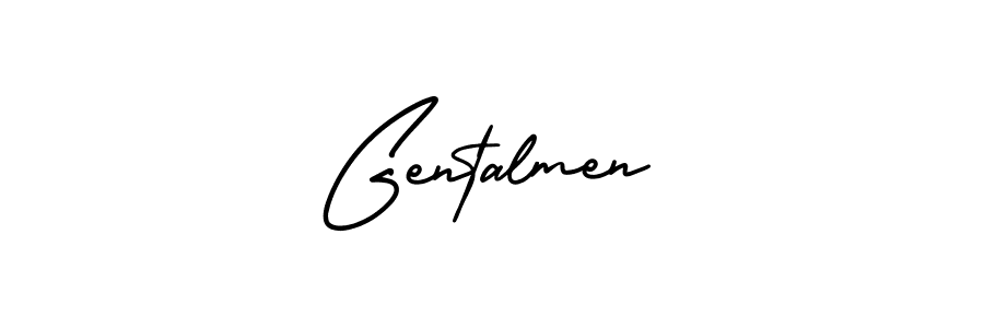 How to make Gentalmen name signature. Use AmerikaSignatureDemo-Regular style for creating short signs online. This is the latest handwritten sign. Gentalmen signature style 3 images and pictures png