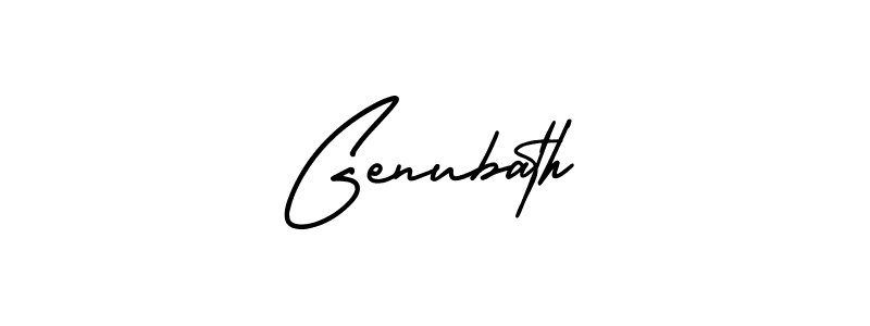 How to make Genubath name signature. Use AmerikaSignatureDemo-Regular style for creating short signs online. This is the latest handwritten sign. Genubath signature style 3 images and pictures png