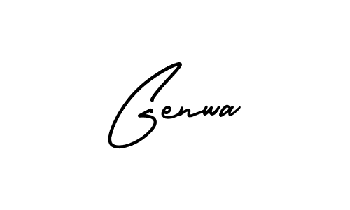 Design your own signature with our free online signature maker. With this signature software, you can create a handwritten (AmerikaSignatureDemo-Regular) signature for name Genwa. Genwa signature style 3 images and pictures png