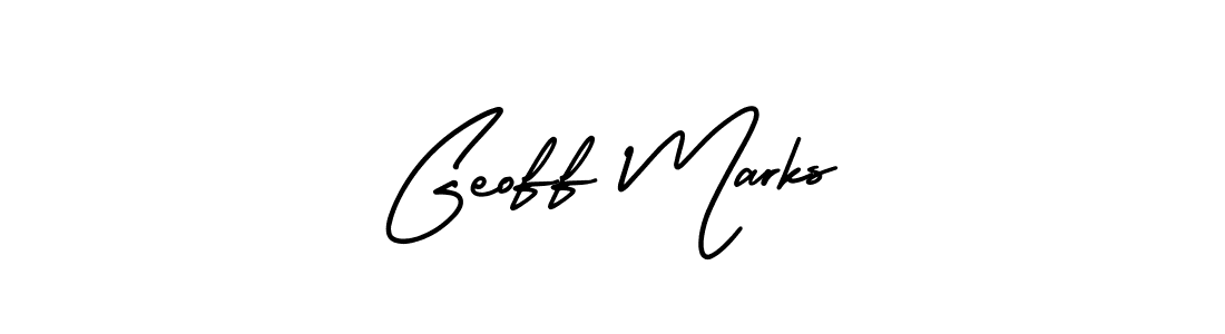 The best way (AmerikaSignatureDemo-Regular) to make a short signature is to pick only two or three words in your name. The name Geoff Marks include a total of six letters. For converting this name. Geoff Marks signature style 3 images and pictures png