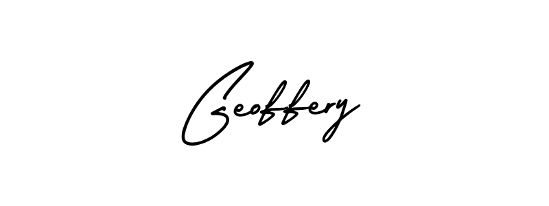 Geoffery stylish signature style. Best Handwritten Sign (AmerikaSignatureDemo-Regular) for my name. Handwritten Signature Collection Ideas for my name Geoffery. Geoffery signature style 3 images and pictures png