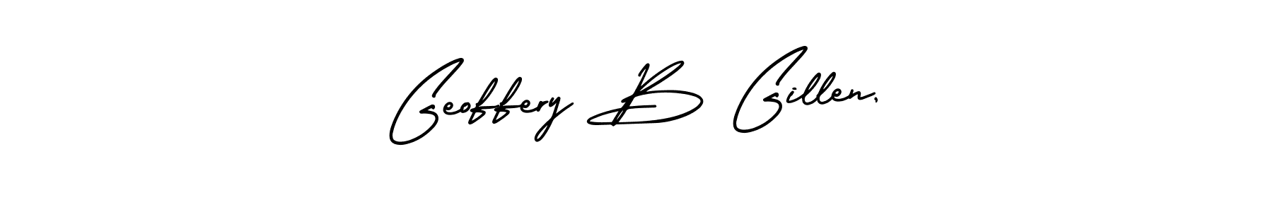 Make a beautiful signature design for name Geoffery B Gillen,. Use this online signature maker to create a handwritten signature for free. Geoffery B Gillen, signature style 3 images and pictures png