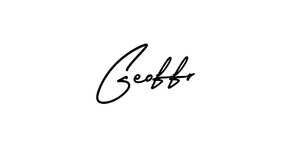 Geoffr stylish signature style. Best Handwritten Sign (AmerikaSignatureDemo-Regular) for my name. Handwritten Signature Collection Ideas for my name Geoffr. Geoffr signature style 3 images and pictures png