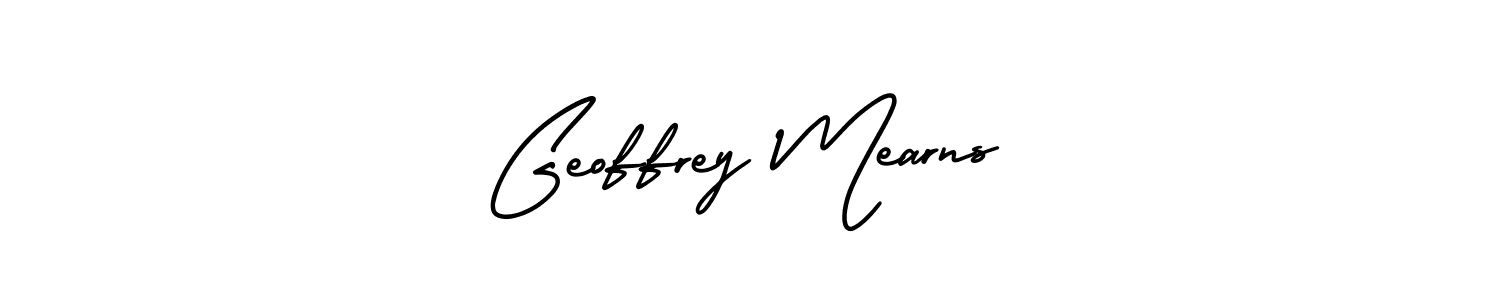 Make a short Geoffrey Mearns signature style. Manage your documents anywhere anytime using AmerikaSignatureDemo-Regular. Create and add eSignatures, submit forms, share and send files easily. Geoffrey Mearns signature style 3 images and pictures png