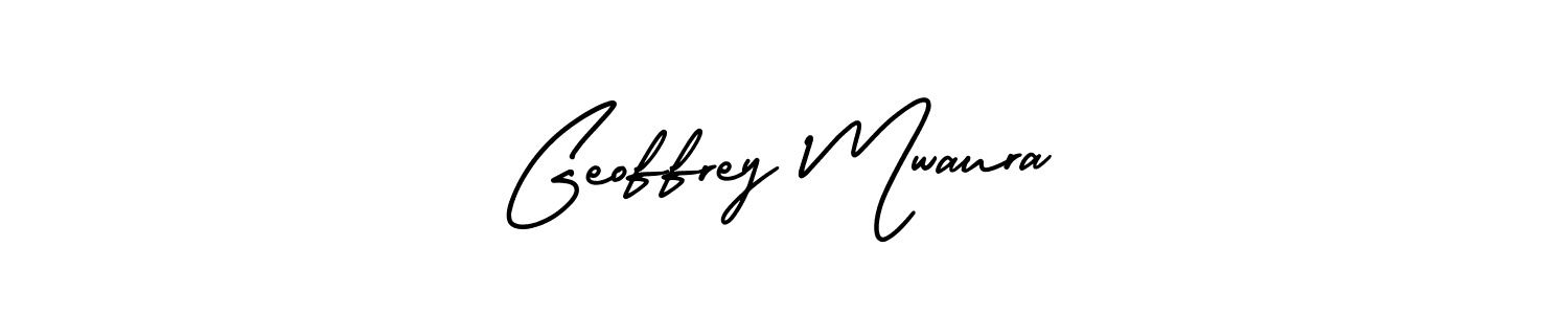 How to make Geoffrey Mwaura name signature. Use AmerikaSignatureDemo-Regular style for creating short signs online. This is the latest handwritten sign. Geoffrey Mwaura signature style 3 images and pictures png