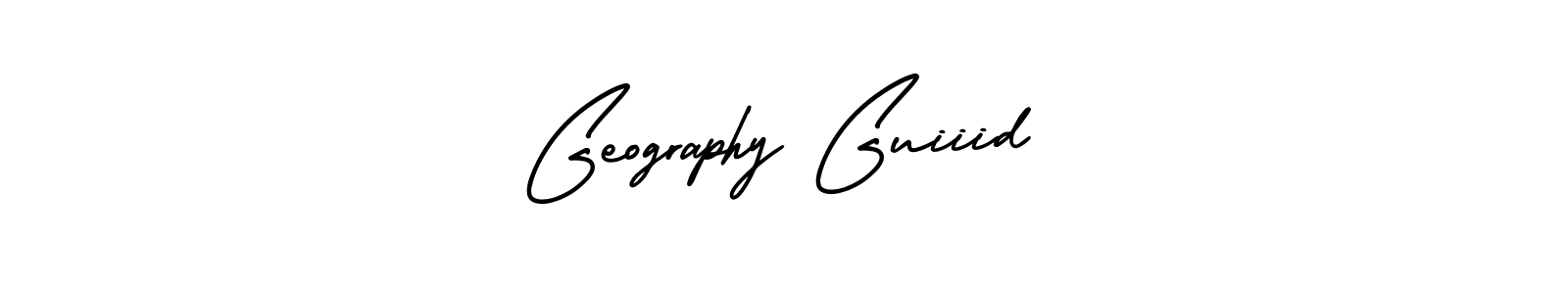 AmerikaSignatureDemo-Regular is a professional signature style that is perfect for those who want to add a touch of class to their signature. It is also a great choice for those who want to make their signature more unique. Get Geography Guiiid name to fancy signature for free. Geography Guiiid signature style 3 images and pictures png