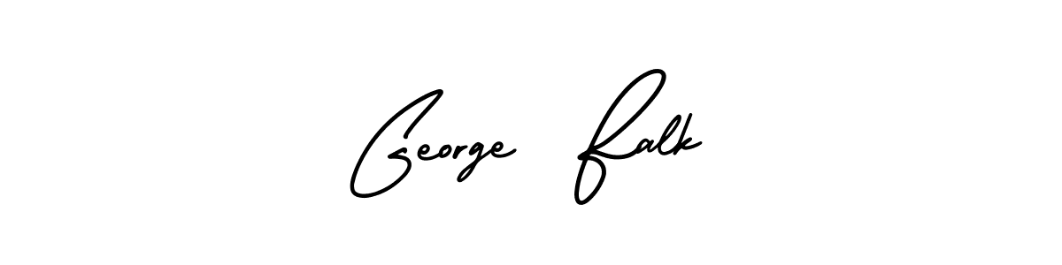 How to make George  Falk signature? AmerikaSignatureDemo-Regular is a professional autograph style. Create handwritten signature for George  Falk name. George  Falk signature style 3 images and pictures png