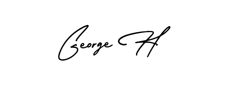 How to Draw George H signature style? AmerikaSignatureDemo-Regular is a latest design signature styles for name George H. George H signature style 3 images and pictures png