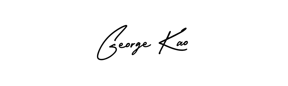 Design your own signature with our free online signature maker. With this signature software, you can create a handwritten (AmerikaSignatureDemo-Regular) signature for name George Kao. George Kao signature style 3 images and pictures png