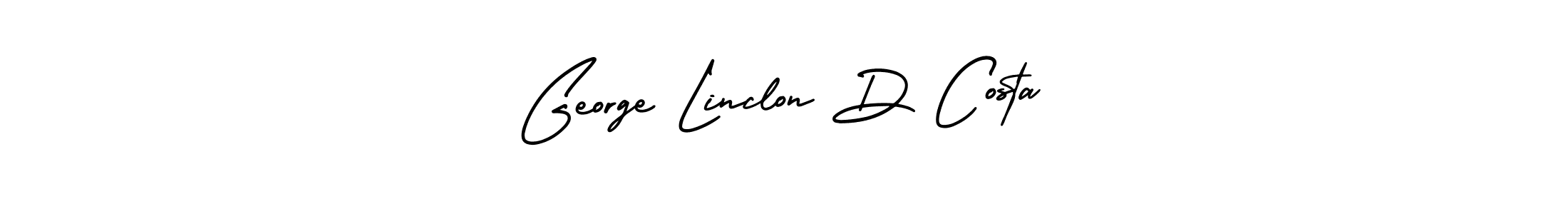 if you are searching for the best signature style for your name George Linclon D Costa. so please give up your signature search. here we have designed multiple signature styles  using AmerikaSignatureDemo-Regular. George Linclon D Costa signature style 3 images and pictures png