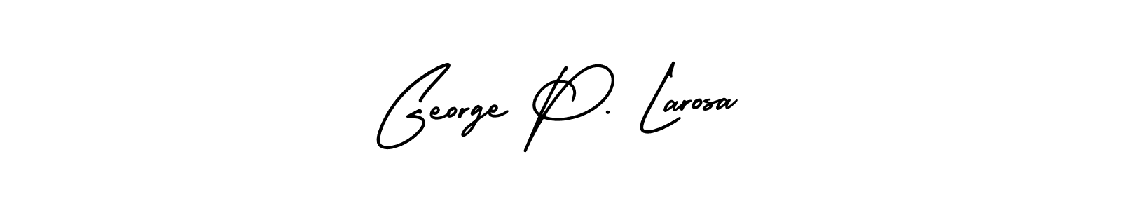 AmerikaSignatureDemo-Regular is a professional signature style that is perfect for those who want to add a touch of class to their signature. It is also a great choice for those who want to make their signature more unique. Get George P. Larosa name to fancy signature for free. George P. Larosa signature style 3 images and pictures png