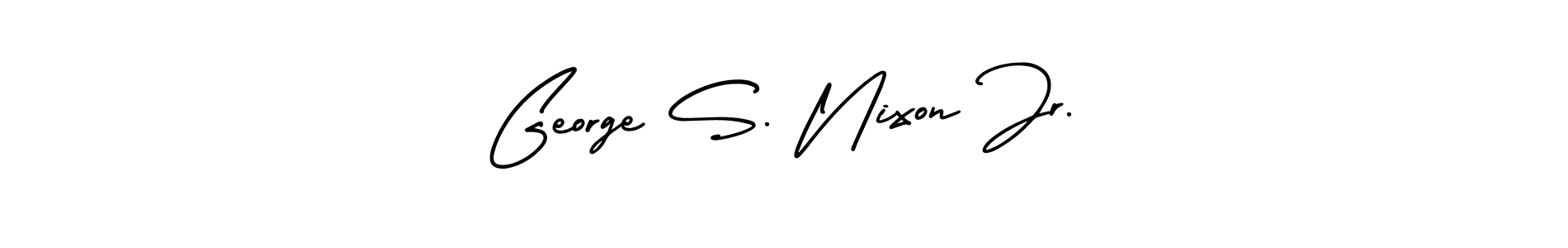 Make a beautiful signature design for name George S. Nixon Jr.. With this signature (AmerikaSignatureDemo-Regular) style, you can create a handwritten signature for free. George S. Nixon Jr. signature style 3 images and pictures png