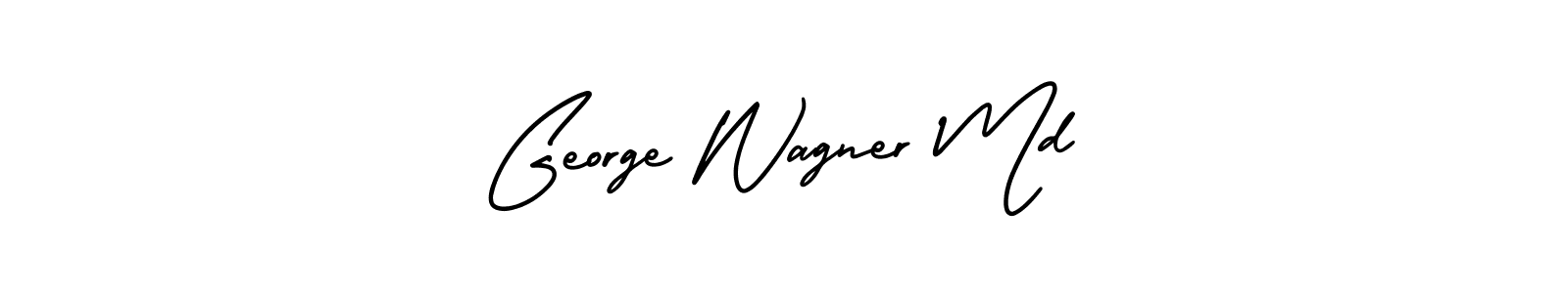 How to make George Wagner Md name signature. Use AmerikaSignatureDemo-Regular style for creating short signs online. This is the latest handwritten sign. George Wagner Md signature style 3 images and pictures png
