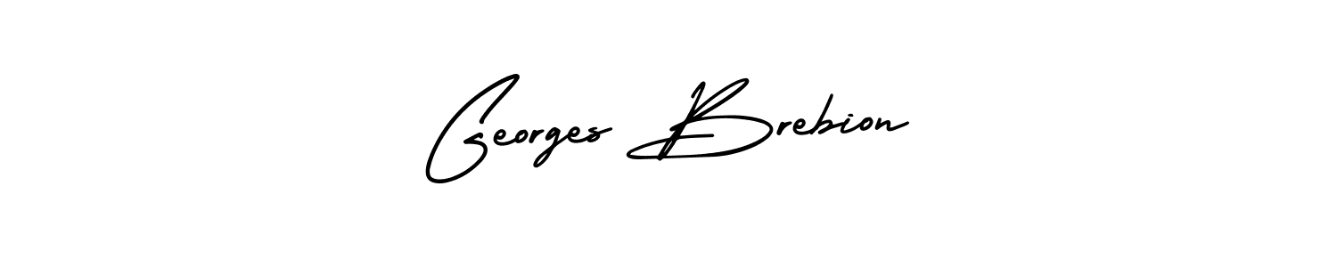 Georges Brebion stylish signature style. Best Handwritten Sign (AmerikaSignatureDemo-Regular) for my name. Handwritten Signature Collection Ideas for my name Georges Brebion. Georges Brebion signature style 3 images and pictures png