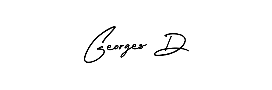 Design your own signature with our free online signature maker. With this signature software, you can create a handwritten (AmerikaSignatureDemo-Regular) signature for name Georges D. Georges D signature style 3 images and pictures png